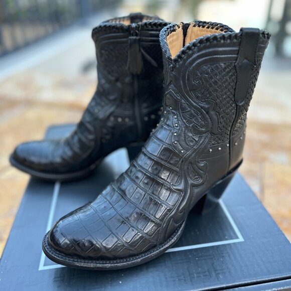 Lucchese Classics Women's 10 B Black Crocodile & Python Boots- WILL TAKE OFFERS - Picture 5 of 6